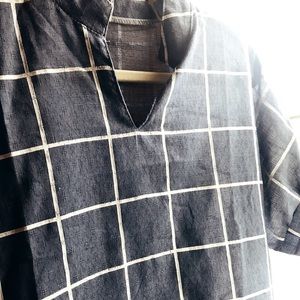 Loose V-Neck Blouse from London